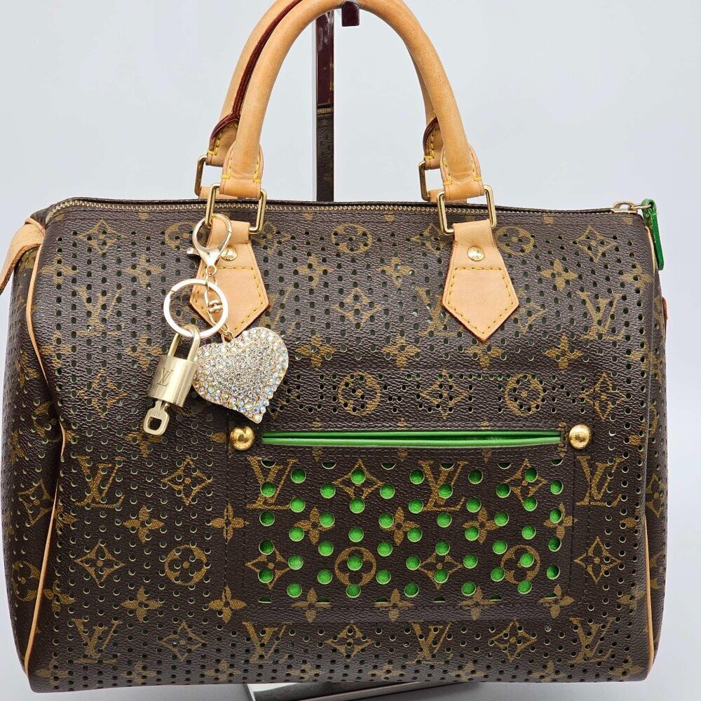Louis Vuitton Gold Lock 🔑 Authentic LV Padlock + Bag Unbranded Heart Charm